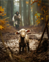 Religious Diamond Art Kits for Beginners Jesus Diamond Painting Kits for Adults Christian Wall Art Decor DIY Crafts Full Drill Gem Art Redemption Lost Sheep Artwork for Walls Christian Gift 12x16 Inch PINFFSHU