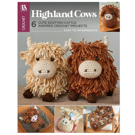 LEISURE ARTS Highland Cows Crochet Book – Delightful Crochet Amigurumi Pattern Books Featuring Adorable Highland Cows, Perfect Animals Pattern Book for Crafters LEISURE ARTS