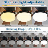 Dalouguan Socket Fan Light with Remote, 18" Wood Dimmable LED Small Ceiling Fans with Lights, 3 Colors 3000K-6500K Replacement Light Bulb Fan for Bedroom Kitchen Living Room Garage Dalouguan