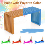 Tangkula Patio Acacia Wood Bench, 36” Outdoor All-Slat Wood Bench for 2 People, 800 lbs Capacity, Outdoor Backless Seating Furniture for Park, Garden, Yard, Porch (1,Teak) Tangkula