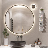 Bloddream 5 Tier Wall Shelves White, Vertical Column Shelf Floating Storage Home Decor Organizer Tall Tower Design Utility Shelving Bedroom Living Room, 30.7, 31