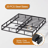 JWIFSEF Full-Size-Box-Spring，Full Box Spring 5 inch,Easy Assembly Full, Metal Sturdy Heavy Duty Structure with Fabric Cover,Mattress Foundation,3500lbs Max Weight Capacity JWIFSEF