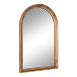 Kate and Laurel Hatherleigh Modern Transitional Arched Wooden Wall Mirror, 20 x 30, Rustic Brown, Decorative Wood Arch Mirror for Use in Bathroom, Entryway, or Bedroom Kate and Laurel