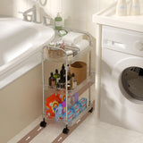 STARLATTA 3 Tier Rolling Cart with Wheels，Utility Cart Storage Cart with Handle for Kitchen，Bathroom Storage Cart,Laundry Cart,Movable Room Organizers and Storage,Book Cart,Snack Cart,Craft Cart STARLATTA