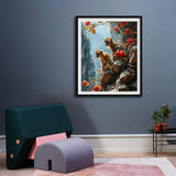 LAENAKR DIY Paint by Numbers for Adults Beginner, Curious Monkeys Exploring Jungle, Paint by Numbers Kit Monkeys Painting by Numbers for Adults, 16" x 20" LAENAKR