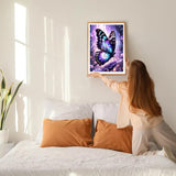 GDYEEH DIY 5D Fantasy Butterfly Diamond Art Kits, Round Full Drill Dreamland Diamond Painting Picture, Flowers Butterfly Painting by Numbers Art Kits for Adults Beginners Home Wall Decor 12x16 inch GDYEEH