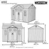 Lifetime 10' x 8' Rough Cut Outdoor Storage Shed Lifetime