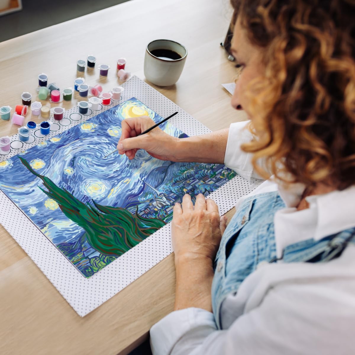 Ravensburger Relax CreArt Van Gogh: Starry Night Canvas Paint by Numbers Kit | Perfect DIY Art Gift for Adults, Stress Relief, and Creative Hobby Ravensburger