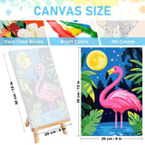 cviokrdu 3 Pack Framed Paint by Numbers Kit for Kids Ages 8-12, Animal Paint by Number for Beginners, DIY Easy Alpaca Flamingo Acrylic Oil Painting Kits on Canvas for Home Wall Decor (8x12 inch) cviokrdu