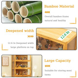 5-Tier Display Cabinet with Acrylic Doors, 67.5" Transparent Curio Display Case for Figures, Collectibles Toy Organizers Rack & Display Shelf, Kids Bookcase for Home, Office, Playroom, Living Room IHGSSKD