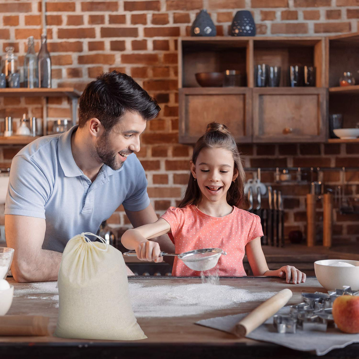 Tatuo 50 Pieces Muslin Bags Cotton Drawstring Bags Sachet Bag for Home Supplies (8 x 10 Inches) Tatuo