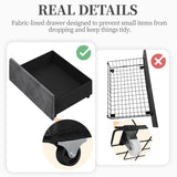 Stylish Dark Gray Queen Bed Frame with Adjustable Headboard and 4 Storage Drawers Yaheetech