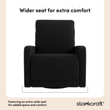 Storkcraft Kyoto Deluxe Extra-Wide Power Recliner Swivel Glider (Black Boucle) – Premium Electronic Power Recliner for Nursery, Includes Dual-USB Charging Port, Extra Wide Glider Rocking Chair Storkcraft