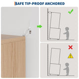 GarveeHome Tall Bookshelf with Storage Cabinet, 72.4" Wood Bookcase with Doors, Drawer & Open Shelves, Freestanding Display Bookshelves for Home Office, Living Room, Bedroom, Kitchen GarveeHome