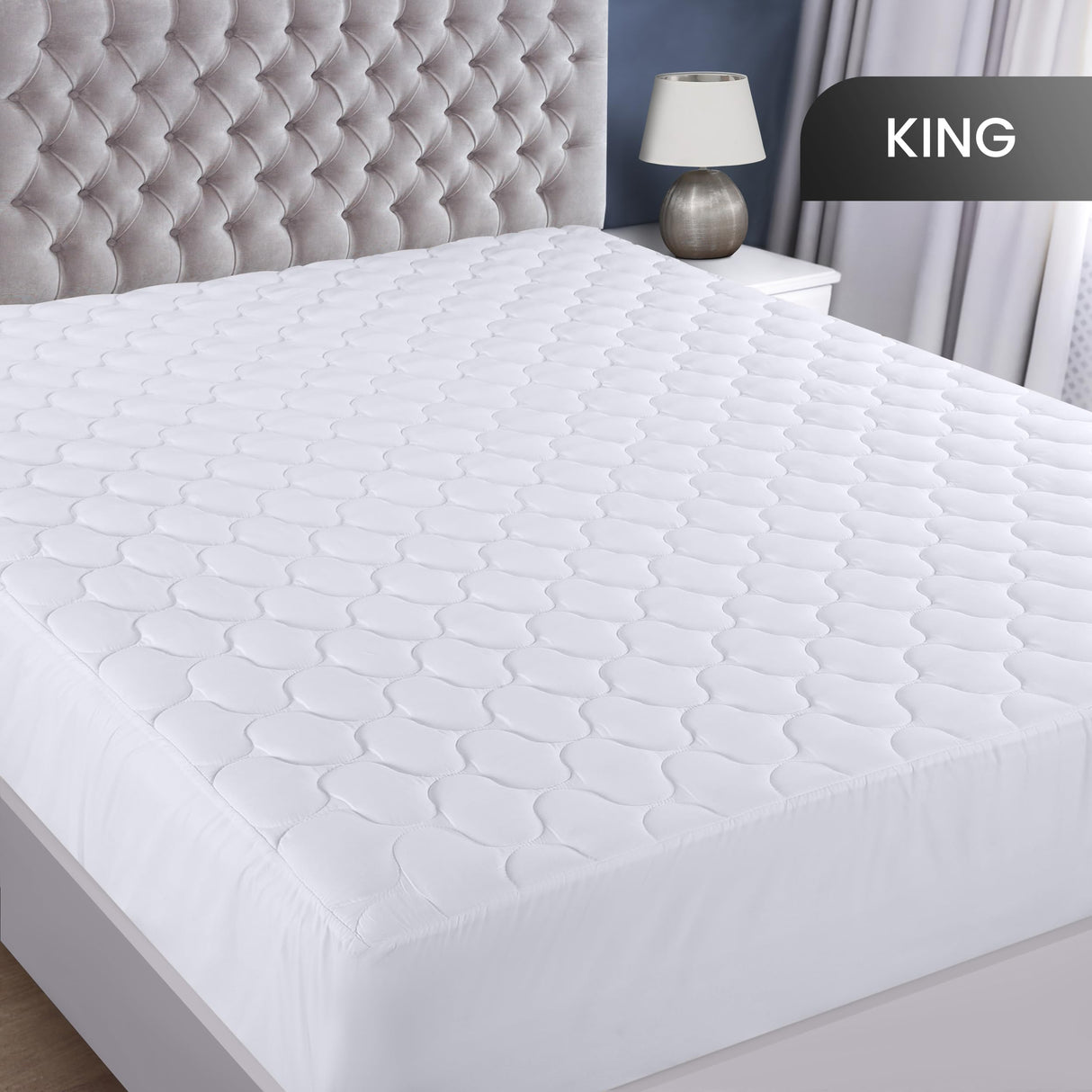 Utopia Bedding Waterproof Mattress Protector, King Mattress Pad, Quilted Fitted Cover Stretches up to 16 Inches Deep (White) Utopia Bedding