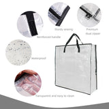 5 Pack Moving Bags, Wreath Storage Bag, Garland Container, Clear Storage Bags with Handles and Zippers Moving Bag for College Carrying, Bedding, Toys Organizer, Under the Bed Storage GONGKANGYUAN
