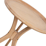 COVLON Farmhouse Side Table, Natural Wood Tray Top Sofa End Table, Soild Wood Rustic Accent Table, Nightstand for Family, Living Room or Dinning COVLON