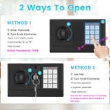 2.5 Cuft Fireproof Safe Box, Home Safe with Fireproof Waterproof Bag, Anti-Theft Digital Security Safe Box with Smart Alert System, Removable Shelf, Mute Function, Personal Safe Box for Money Jewelry FOWORE