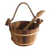 HSE Cedar Sauna Bucket & Ladle (4L, Red Cedar) Home Sauna Experience