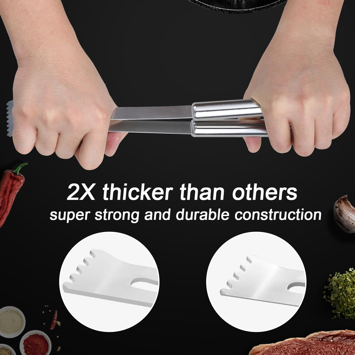 Anpro Grill Kit, Grill Set, Grilling Utensil Set, Grilling Accessories, BBQ Accessories, BBQ Kit, BBQ Grill Tools,Smoker, Camping, Kitchen, Stainless Steel, 21 Pcs,Grilling Gifts for Fathers Day Anpro