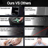 TIGERKING Gun Safes for Pistols, Quick Access Pistol Safe with Four-Keypad and 2 Emergency Keys, Gun Lock Box for Nightstand, Car, Home TIGERKING