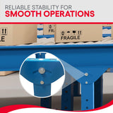 Ultimation Industries Light-Duty Roller Stand - Adjustable Height Tool Stand with Steel Conveyor Rollers, 12" x 3' Galvanized Steel, Ideal Roller Stands for Woodworking, 540 lbs Capacity, Made in USA Ultimation