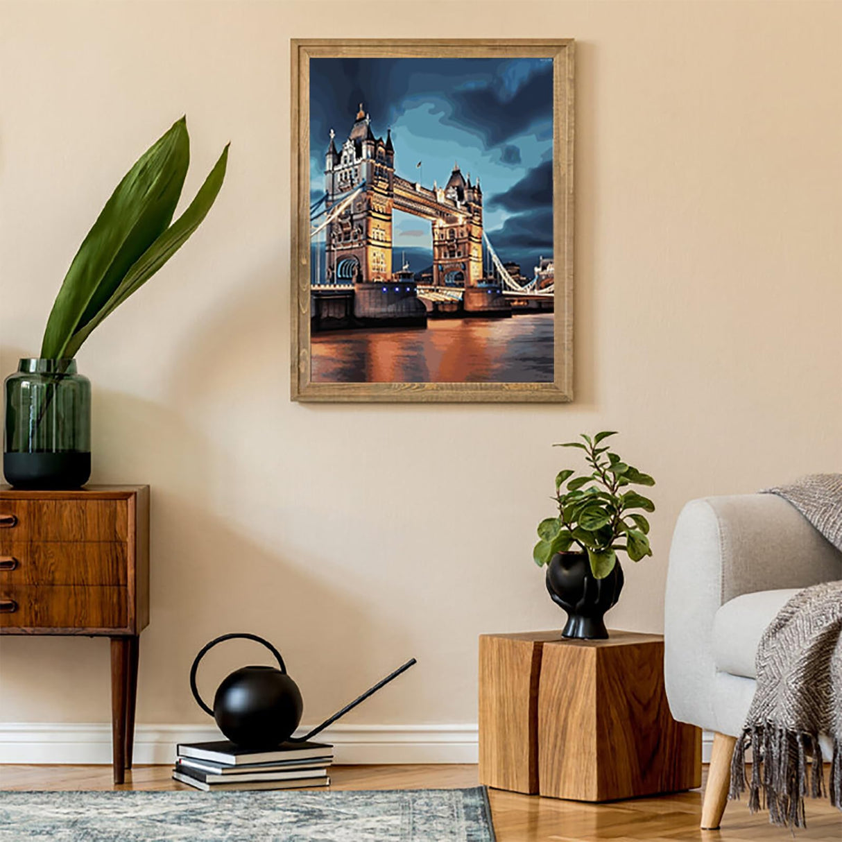 KAYEIUU Tower Bridge in London 5D Diamond Painting Kits for Adults Beginner DIY Round Full Drill Diamond Dots Paintings Paint with Diamond Crafts Kits Gem Art for Home Wall Decor Gift 12x16 inch KAYEIUU