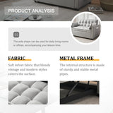 FENFSHE Futon Sofa Bed, Modern Velvet 3 in 1 Sleeper Sofa Couch Bed, Pullout Couch Bed with Adjustable Backrest, Storage Pockets and Toss Pillows for Living Room, Bedroom (Grey) FENFSHE