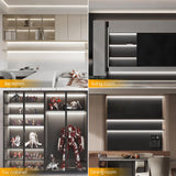 Under Cabinet COB LED Light Strip Kit,12V 6 Rolls 3.3FT White COB LED Strip Lights with Penetrable Wooden Board Hidden Touch Sensor Switch for DIY Kitchen,Wardrobe,Shelf,Display Cabinet Ligting Living Amazy