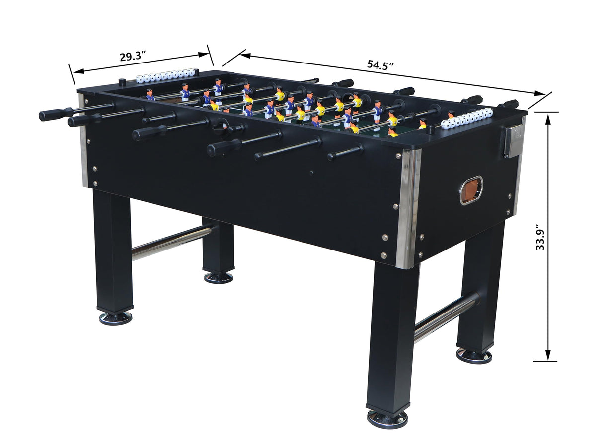 Foosball Table, 54.5'' Home Arcade Table Soccer with 4 Balls and 2 Cup Holders, Competition Foosball Table Set for Family Game Room, Adult Rrec Room, Basements or Bar Dithoko