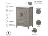Bush Furniture Key West 24W Bathroom Vanity with Sink in Driftwood Gray Bush Business Furniture