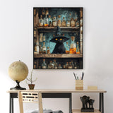 Yezavesu Black Cat Paint by Numbers Kit for Adults Beginner, Magic Adult Paint by Number Kits on Canvas Without Frame, DIY Acrylic Cat Painting by Numbers for Home Wall Decor Gift 16x20 Inch Yezavesu