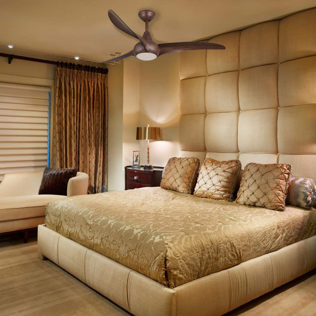 Minka-Aire F844-DK Light Wave 52" Ceiling Fan, Distressed Koa with Additional Remote Control MINKA-AIRE