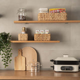 FairyHaus Wicker Baskets for Organizing 3Pack, Large and Small Wicker Storage Baskets Set, Hand Woven Baskets for Storage, Natural Water Hyacinth Storage Baskets for Pantry Shelf FairyHaus