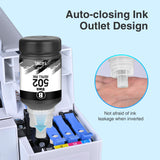 Faslvink Compatible 502 Black Ink 502 Black Pigment Ink Replacement for Epson 502 Ink Refill Bottles for Ecotank ET-2850 ET-3850 ET-4850 ET-3760 ET-2760 ET-4760 ET-2750 ET-3750 ET-4750 Printer,3 Pack Faslvink