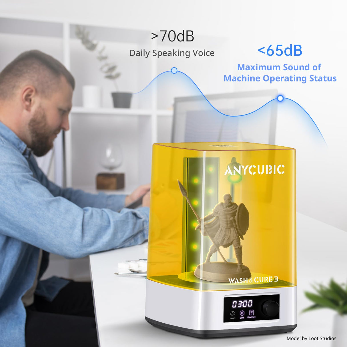 ANYCUBIC Wash and Cure Station 3.0, Resin 3D Printer Post-Process for Most LCD/SLA/MSLA/DLP Resin Printer, Detergent Saving&Dual Cleaning and Curing Models ANYCUBIC