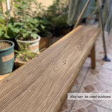 WXZXWXZX Farmhouse Entryway Dining Wood Bench Seat Furniture Wooden End of Bed Bench for Bedroom Indoor Dining Table Entry Narrow Kitchen Bench Solid Wood Sturdy and Stable(50cm(19.7in)) WXZXWXZX