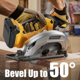 Circular Saw for Dewalt 20V MAX Battery, 7-1/4 Inch Power Wood Saws with Brushless Motor, 0-50 Degree Bevel Capability, Electric Saw for Wood Cutting Plastic(No Battery) PropeLannt