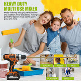 Paint Mixer for Drill - Drill Paint Mixer Works with Any Drill Bit - Rust-Proof Paint Stirrer for Drill - Paint Stirring Drill Attachment for 1-5 Gallon Bucket - Drill Mixer for Paint, Resin & Epoxy VIXAVI