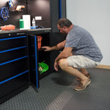 Montezuma Garage Tool Storage System - 30.5 x 24" Locking 2 Door Workbench with Magnetic Latches & Stainless Steel Worktop - BKMG30242BC Montezuma