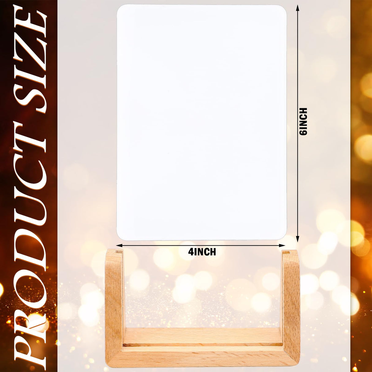 Glooglitter 6 Pcs Valentine's Day Gifts Night Light Sublimation Acrylic Photo Frames Blanks LED Night Lights Picture Frames for Valentine Wedding Heat Press Machine Printing(4 x 6 Inch) Glooglitter