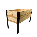 Wooden Raised Planter Box with Steel Legs-Elevated Outdoor Patio Garden Bed Kit to Grow Vegetables -Natural Rot Resistant Wood - 35.5'' W x 15.5'' L x 21.7'' (Tall) - Backyard Expressions (911214-NW) BACKYARD EXPRESSIONS PATIO · HOME · GARDEN