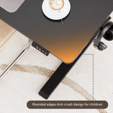 Ywin Electric Height Adjustable Standing Desk, Sit Stand Desk Workstations with Hook, Ergonomic Desk for Home Office Stand Up Desk with Wheels (Black, 48 * 24 inch) Ywin