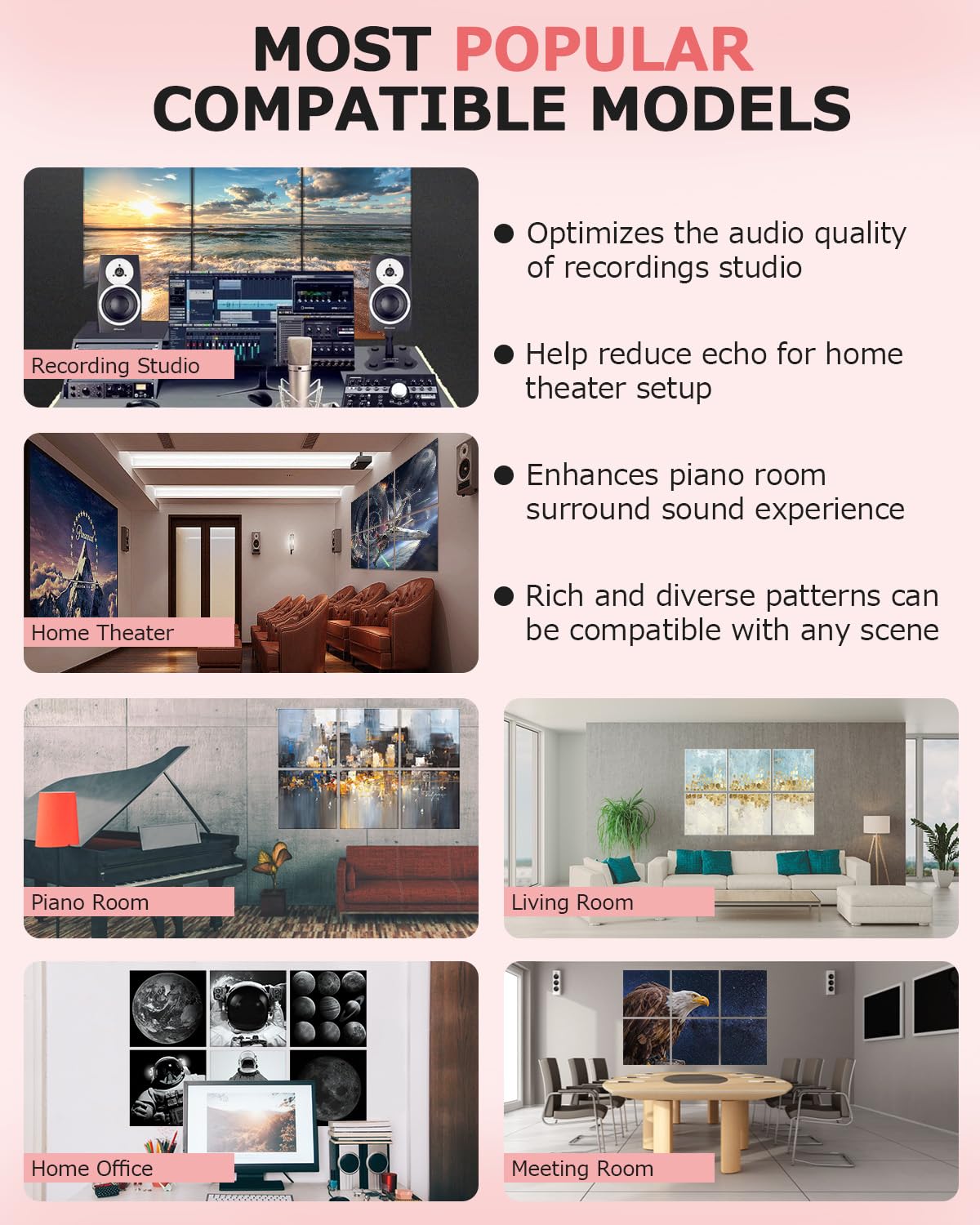 EVENRISING Art Acoustic Panels, 72"x48"x0.4" Sound Absorbing Panels,Better Sound Panels than Soundproof Foam,Premium Soundproof Wall Panels for Recording Studio, Star Wars EVENRISING