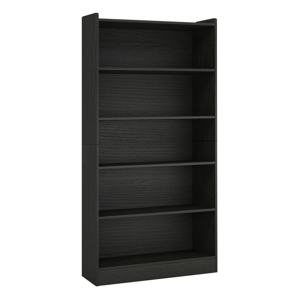NicBex 72 Inch Tall Bookcase Modern 6-Tier Library Bookshelf Large Bookcases with Closed Back Wooden Bookcase with Stable Base Freestanding Storage Organizer for Bedroom, Office, Black NicBex
