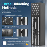 KAER 6 Rifle Gun Safe, Quick Access Large Gun Safe for Home Rifle and Pistols, Electronic Locking Heavy-Duty Gun Cabinet with Pockets and Removable Shotgun Handgun Rack & Shelf, Assembled KAER