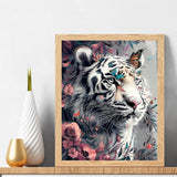 Natuyalo Paint by Numbers Kits for Adults, White Tiger Paint by Number for Adults Beginner, Animal Paint by Numbers on Canvas for Home Wall Decor 16x20 Inch Natuyalo
