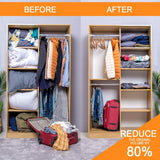 24 Pack Vacuum Storage Bags with Electric Pump, (5 Jumbo, 5 Large, 5 Medium, 5 Small, 4 Roll Up Bags) Space Saver Bag for Clothes, Mattress, Blanket, Duvets, Pillows, Comforters,Travel GONGSHI