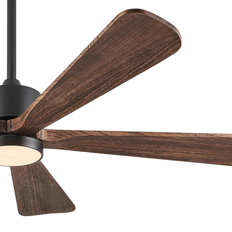 BOOSANT 52 Inch Ceiling Fan with Lights, 5 Blade Ceiling Fan with Remote Control, 5 Reversible Solid Wood Blades, 6-Speed Noiseless flush mount, Modern Ceiling Fan for Indoor Outdoor Patios Bedroom BOOSANT