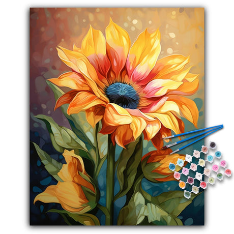Offito Paint by Numbers Kit for Adults Beginners, Sunflower Acrylic Adult Paint by Number Kits on Canvas, Sunflower Digital Oil Number Painting Kits for Home Decor Gift 16"x20" Offito